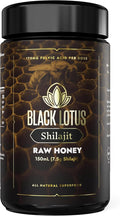Black Lotus Pure Shilajit Resin Raw Honey Liquid Tincture 150ml 100% Pure Natural Shilajit for Men &amp Women Amino Acids 175mg Fulvic Acid 85 Ionic Trace Minerals For Immune Support Focus En