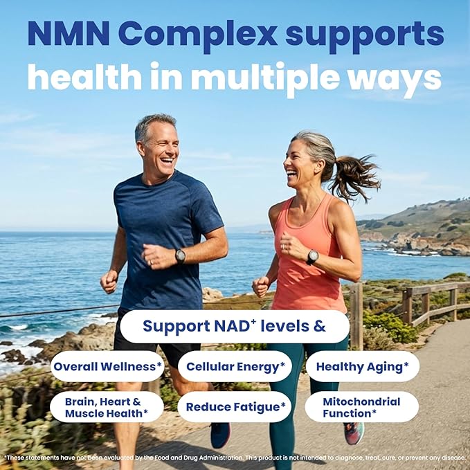 Clean Stable Energy NMN Supplement – No Crash or Jitters NAD+ Complex with Resveratrol TMG &amp Urolithin A – Non-Stimulant Daily Energy Support for Women &amp Men – 60 Capsules