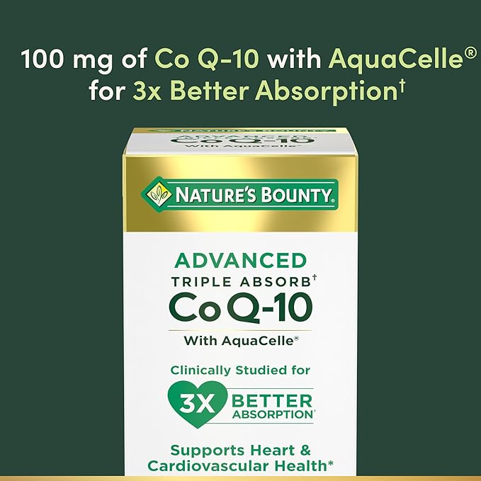 Nature's Bounty Advanced Triple Absorb Co Q-10 Heart Health Rapid Release Softgels 90 Ct