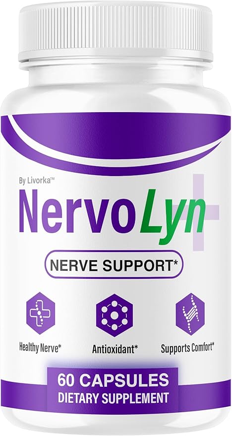 NervoLyn Capsules - Official Nervo Lyn Advanced Supplement Formula Nerve Health Natural NervoLyn Brain &amp Memory Focus Vitamins Suppor for Overal Health &amp Wellness 60 Capsules for 1 Month