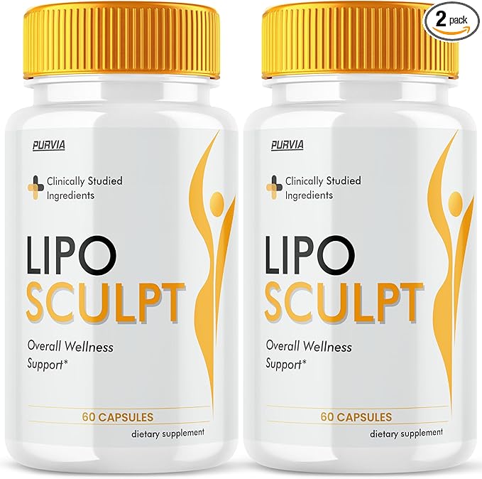 (2 Pack) Lipo Sculpt Capsules LipoSculpt Pills Advanced Loss Support Supplements Capsulas Premium Health Wellness Formula Natural Ingredients for Healthy Digestion Maximum Energy Pastillas (120 ct)