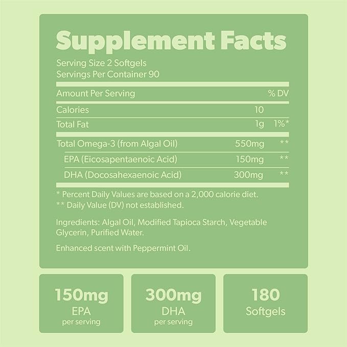 Vegan Omega 3 180 Softgels &amp Vegan Vitamin B Complex Bundle - Plant-Based DHA &amp EPA Fatty Acids Essential B Vitamins with Whole Food Blend B1 B2 B3 B5 B6 B7 Folate
