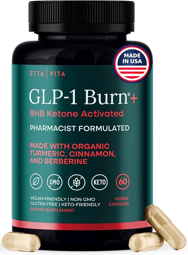 Ketosis &amp GLP-1 Supplement Weight Loss for Women and Men - Appetite Suppressant Fat Burner and Metabolic Health with BHB Raspberry Ketones Apple Cider Vinegar Berberine HCL (Made in US/Lab Test