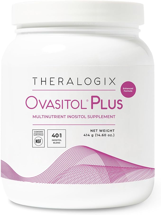Theralogix Ovasitol Plus Canister Metabolic Health Supplement - Myo-Inositol &amp D-Chiro Inositol+Chromium Picolinate+Alpha-lactalbumin &amp Vitamin D