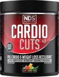 Cardio Cuts NDS Nutrition 4.0 Pre Workout Supplement - Advanced Weight Loss and Pre Cardio Formula with L-Carnitine CLA MCTs L-Glutamine and Safflower Oil - Gummy Rush (40 Servings)
