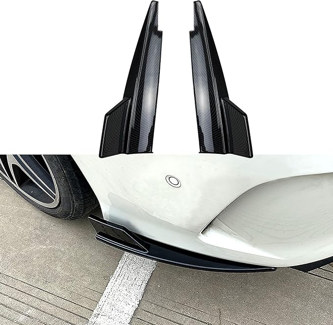 2pcs Rear Bumper Spoiler Diffuser Splitter Diffusor Lip Compatible with Mercedes-Benz CLA-Class C117 CLA180 200 CLA45 AMG 2013-2019Carbon Fiber Look normal