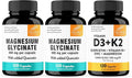 Sandhu's Magnesium Glycinate &amp Vitamin D3 K2 with Quercetin Capsules | Supports Quality Sleep Relaxation Immune Muscle Health &amp Energy
