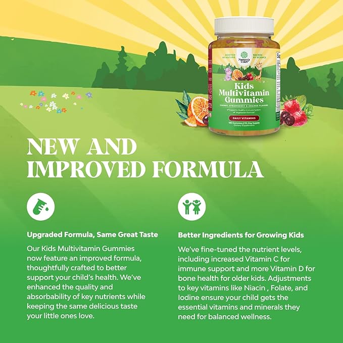 Bundle of Kids DHA Omega 3 Gummies - Fatty Acids Omega 3 6 9 for Brain Immune Strength &amp Vision and Plant Based Kids Multivitamin Gummies with Vitamins A C D3 E B and Zinc for Immunity Support