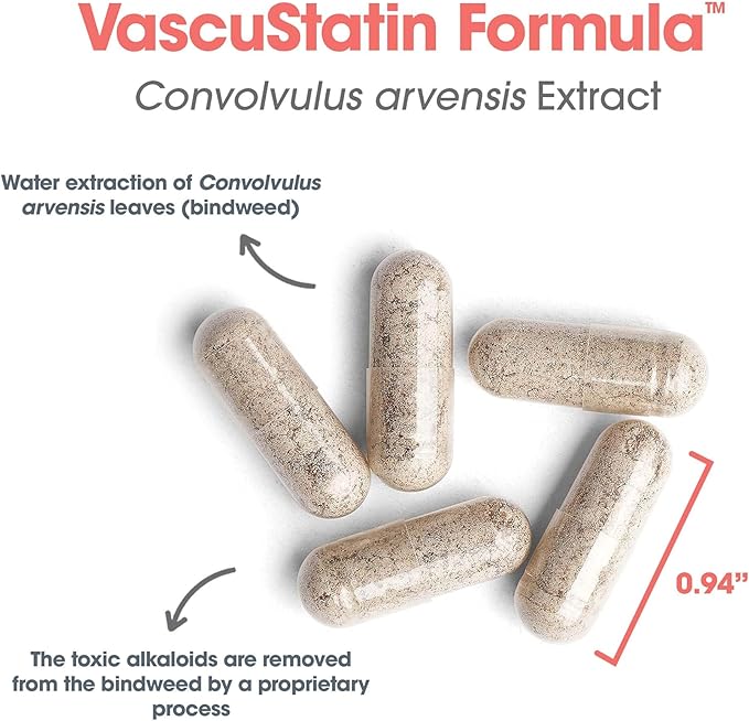 Allergy Research Group ARG VascuStatin Formula - Supports Immune Function and Tissue Health - Delivers 2 g Field Bindweed Extract per Serving - 30 Servings - 120 Capsules