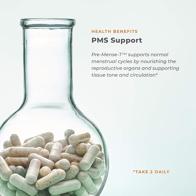 LifeSeasons - PreMense-T - PMS Relief Supplement - Support for Pre-Menstrual Symptoms Cramping &amp Breast Tenderness - Nourish Tissue - Ginger Crampbark Dong Quai Chasteberry &amp Vitamin B6-60 Ca