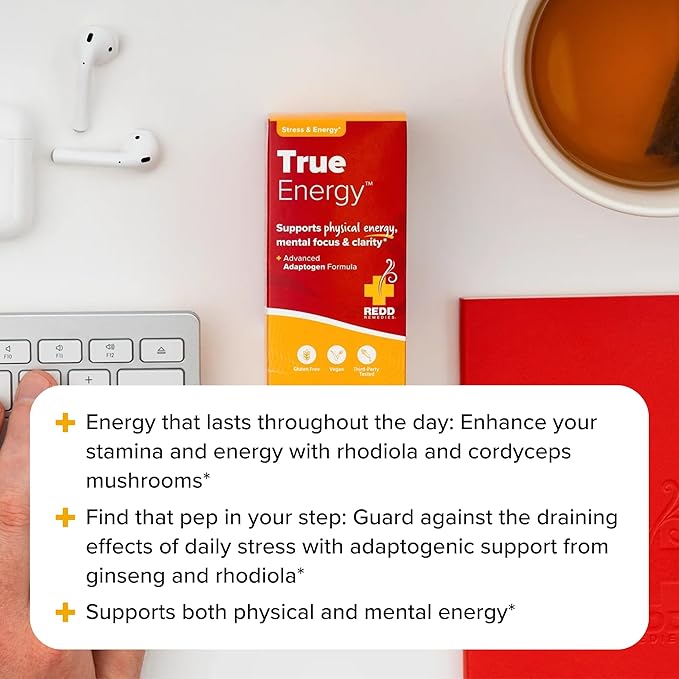 Redd Remedies True Energy Supports Energy Production and Stamina 50 Vegan Capsules