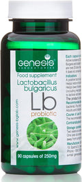 LB Probiotic Daily Lactobacillus Bulgaricus Supplement for Gut Health &amp Digestive Support Probiotic for Women &amp Men to Support Immune System Shelf Stable 240 Mg per capsule 90 caps