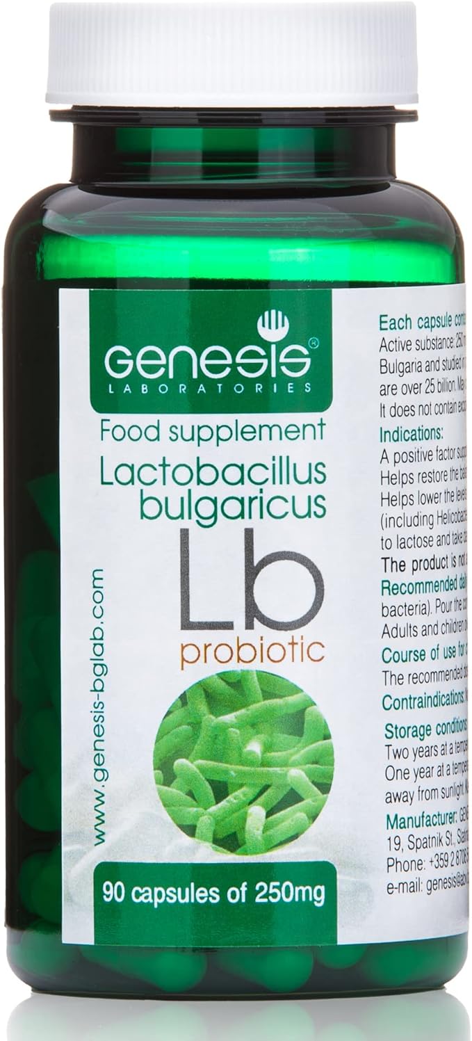 LB Probiotic Daily Lactobacillus Bulgaricus Supplement for Gut Health &amp Digestive Support Probiotic for Women &amp Men to Support Immune System Shelf Stable 240 Mg per capsule 90 caps
