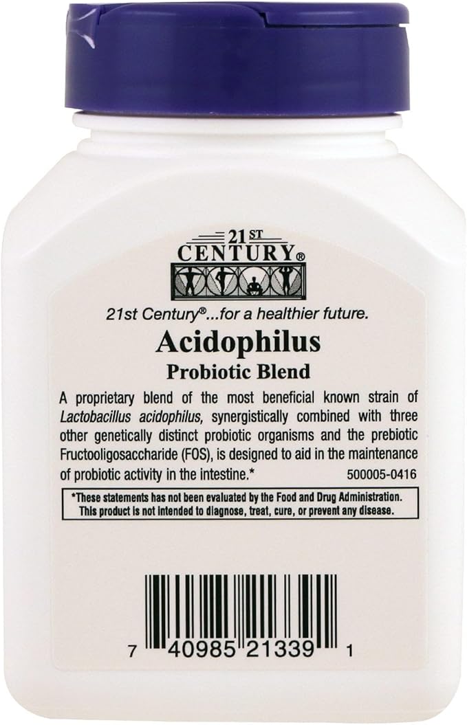 21st Century Acidophilus High-Potency 100 Capsules Pack of 3