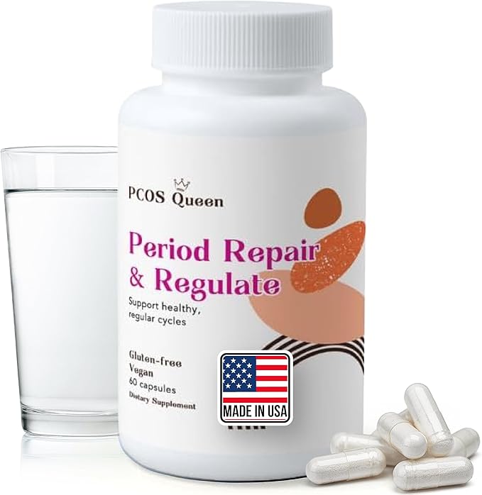 Period Repair &amp Regulate - Female Hormone Balance Supplement for Irregular Periods - Vegan Formula to Support Regular Menstrual Cycle Cramps Skin Health - 1 Bottle