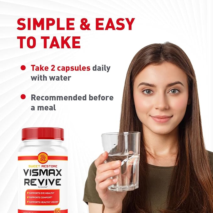 (3 Pack) Vismax Revive - Official VisMax Revive Support Eye Health &amp Vision Natural Premium Advanced Formula VisMaxRevive Supplement Pills Multivitamin for Overall Wellness 180 Capsules for 3 Mo