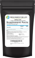 Prescribed For Life Alpha GPC Powder L Alpha glycerylphosphorylcholine Choline Supplement for Cognitive Function Non GMO Vegan Soy Free (113g)