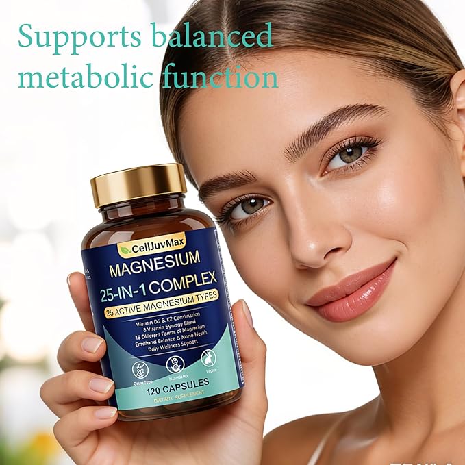25-in-1 Magnesium Complex | Multi-Form Absorbable Blend for Daily Nutritional Support 120 Vegan Caps (1)