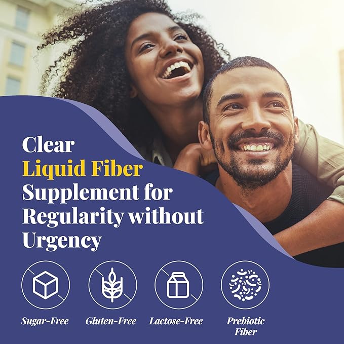 Medtrition HyFiber Daily Liquid Fiber for Regularity and Soft Stools 12 Grams Soluble Fiber 32 fl oz 4 Pack