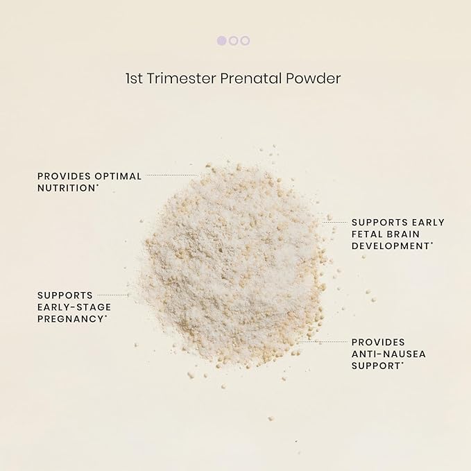 Perelel Prenatal Vitamins Powder for 1st Trimester with Vitamin B6 &amp Methylfolate Anti Nausea Support Dairy Free Sugar Free Clean Drink Mix for Early Stage Support Light Vanilla 30 Day Suppl