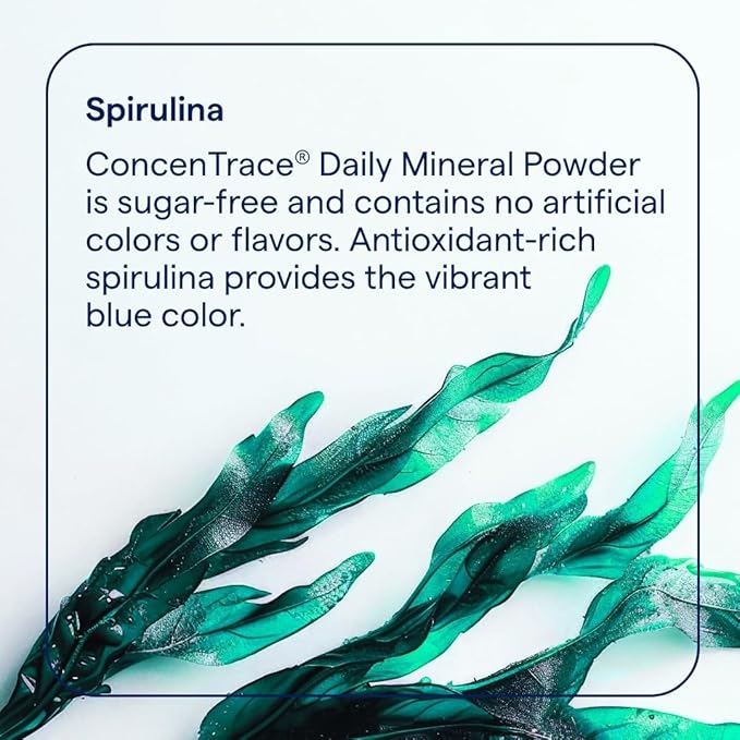 Trace Minerals ConcenTrace Daily Mineral Powder - Supports Energy Digestion Bone Health - 70+ Multiminerals Supplement with Ionic Magnesium Chloride &amp Potassium Sugar-Free (60 Servings)