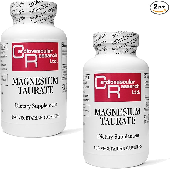 Cardiovascular Research Magnesium Taurate 125 mg New Tamper Resistant Store and Ship Box 360 Count