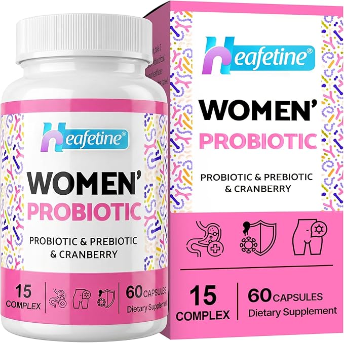 Vaginal Probiotics for Women 300 Billion CFUs Probiotics for Women 15-in-1 Womens Probiotic &amp Prebiotics for Vaginal Urinary Tract PH Balance Immune Digestive &amp Gut Bloating Health 60