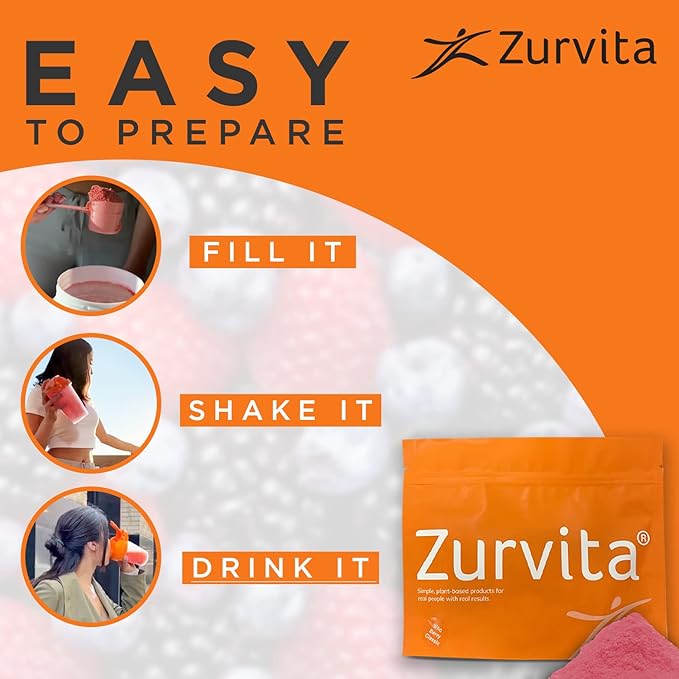 Zurvita - Zeal for Life Wellness Drink Mix - Wild Berry (Classic) Flavor - Gluten-Free Vegan with Vitamins and Minerals - 10 Single Packets