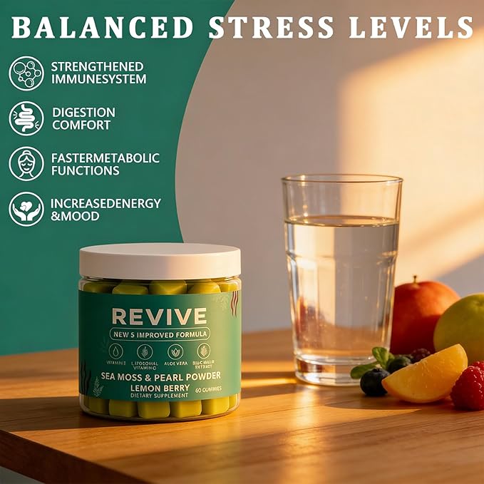 Revive Hair Gummies Professional Revive Hair Gummies with Vitamin C Vitamin E Hair Growth for Women &amp Men - Sea Moss for Hair Loss (2)