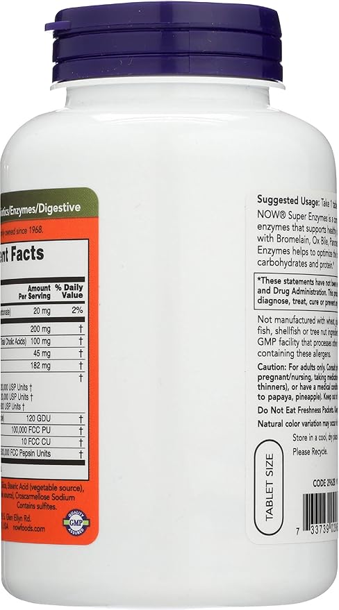 NOW FOODS Super Enzymes Tb 180 CT