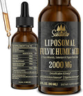 2000 MG Liposomal Fulvic Acid + Humic Acid + Trace Minerals Complex - More Potent Than Shilajit Electrolytes Liquid Supplement with Organic Kale for Energy Digestion Immunity &amp pH Balance 2 Oz
