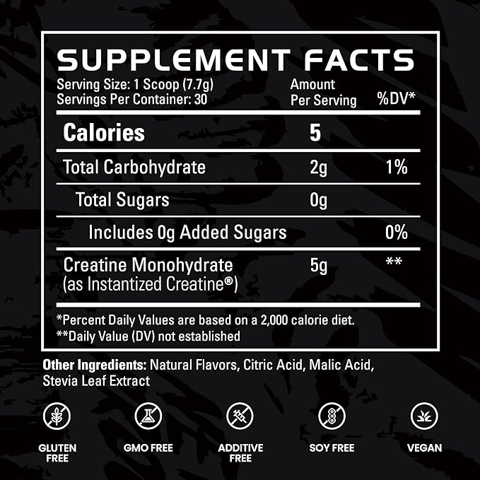 Gains in Bulk Instantized Creatine Monohydrate for Men &amp Women Soluble Pre Workout Powder Supports Muscle Building Strength and Performance Bodybuilding Supplements Sour Gummy 30 Servings