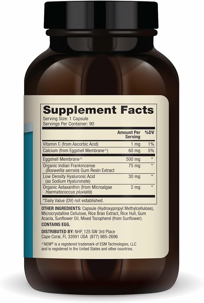 Dr. Mercola Joint Formula - Supports Joint Comfort &amp Mobility - from Natural Eggshell Membrane - Non-GMO &amp Gluten-Free - 90 Capsules (90 Servings)
