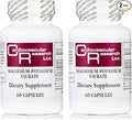 Cardiovascular Research Magnesium-Potassium Taurate - Patent Pending - 60 Veggie Caps X 2 Bottles