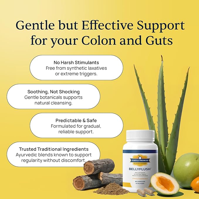 Simple Promise Heart &amp Gut Wellness Bundle – Supports Circulation Energy &amp Gut Balance – CardioClear7 CoQ10 + PQQ &amp BellyFlush for Heart Support &amp Digestive Comfort – 30-Day Supply