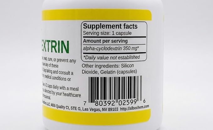 Alpha Cyclodextrin Capsules Pack of 2 x 60 ct (120 Capsules Total)
