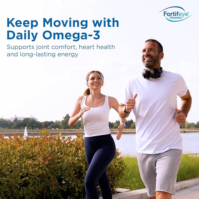 Fortifeye Omega 3 Fish Oil 180Count 1600 mg Made in Norway - High Potency rTG Form Supplement with EPA &amp DHA Triple Strength Fish Oil Softgels for Men Women No Fishy Aftertaste Natural Lemon Fl