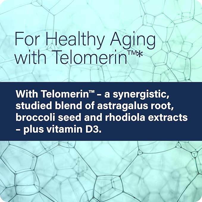 Enzyme Science Telomere Pro | Supports Cellular Health Energy Production and Healthy Aging | Formulated with Vitamin D3 Rhodiola and Astragalus | Natural Telomerase Supplement 30 Servings