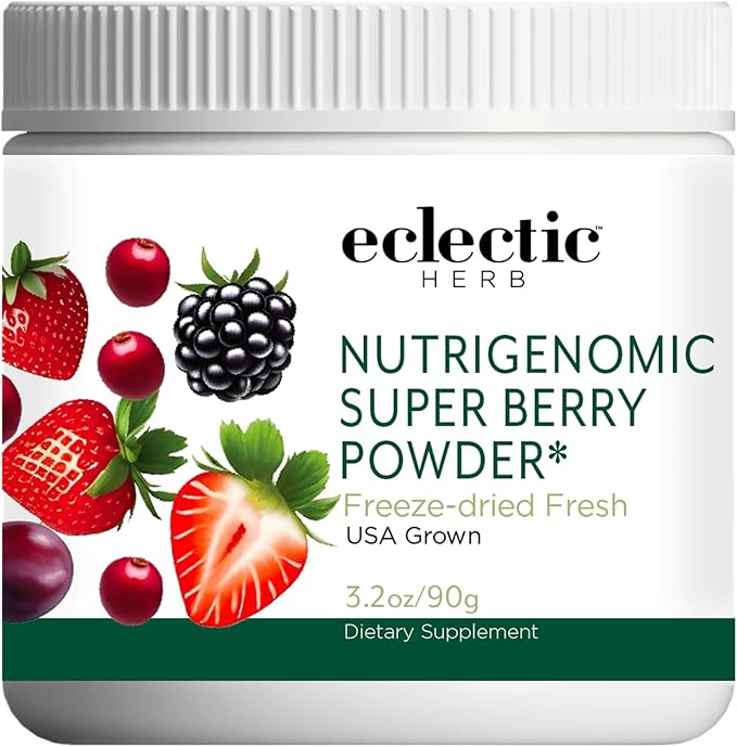 Eclectic Herb - Nutrigenomc Superberry Superfood Berry Supplement Powder | Nutritional Support | Antioxidant + Immune Support | Natural Vegan Non-GMO Gluten Free (3.2 oz | 90 g)