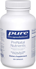 Pure Encapsulations PreNatal Nutrients - for Pregnancy &amp Lactation - Aids Energy &amp DNA Development* - with Folate Choline &amp Iron - Gluten Free &amp Non-GMO - 120 Capsules
