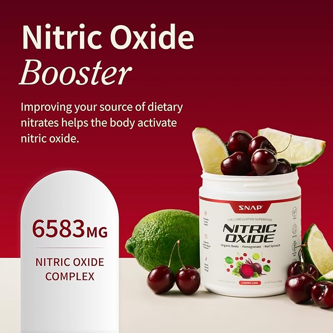 Snap Supplements Organic Beet Root Powder Nitric Oxide Supplement for Men &amp Women Red Spinach &amp Pomegranate Supports Healthy Energy &amp Blood Pressure Already in Normal Range 30 Servings