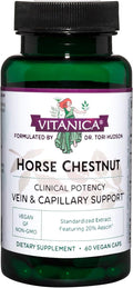 Vitanica Horse Chestnut Promotes Vein and Capillary Strength &amp Circulation Vegan 60 Capsules