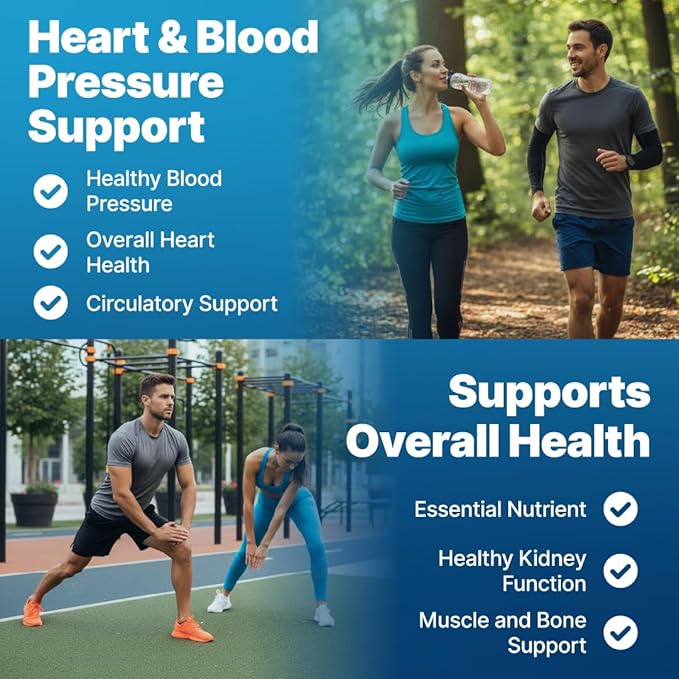PMAX1000 High Dose Pure Potassium Electrolyte Supplement Powder 1000mg 4-Type Potassium Blend-Citrate Gluconate BicarbonateChloride. Supports Healthy Blood Pressure Heart Kidneys Bones Muscles