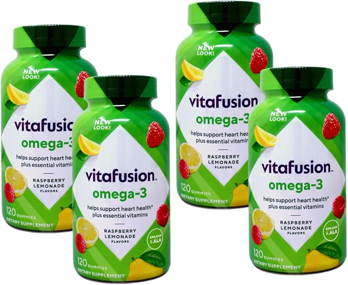 Vitafusion Omega-3 wJlCc Gummies - 120 Count (4 Pack)