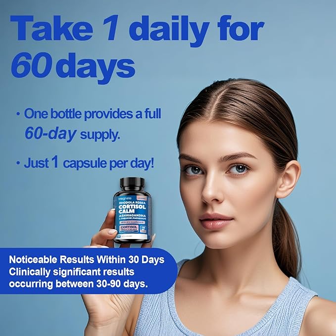 16-in-1 Cortisol Balance &amp Sleep Support for Women &amp Men – Natural Calm Formula with Magnesium Ashwagandha &amp L-Theanine – Supports Restful Sleep Relaxation Focus &amp Healthy Cortisol
