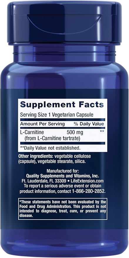 Life Extension NAC Immune &amp Respiratory Support &amp L-Carnitine Energy Memory &amp Heart Health 600mg NAC &amp 500mg L-Carnitine 60 &amp 30 Capsules