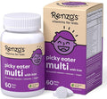 Renzo's Picky Eater Kids Multivitamin with Iron - Dissolvable Kids Vitamins with Iron Zinc Vitamin C Vitamin D E &amp K Sugar-Free Melty Tabs Green Apple Flavor 60-Count (1-2 Month Supply)