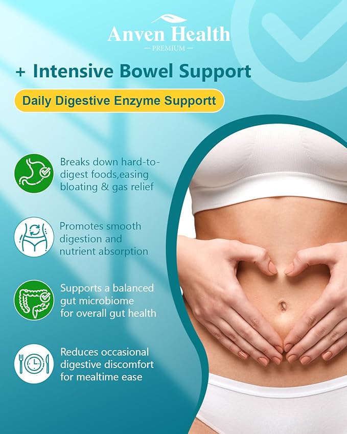 Total Gut Health Boost Bundle: Digestive Enzymes + 100 Billion Probiotics for Men &amp Women – Bloating Digestive Relief &amp Immune Support