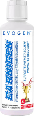 Evogen Carnigen - Liquid Carnitine | Supports Fat Metabolism &amp Recovery Caffeine Free | L-Carnitine Acetyl L-Carnitine | Victory Punch | 31 Servings
