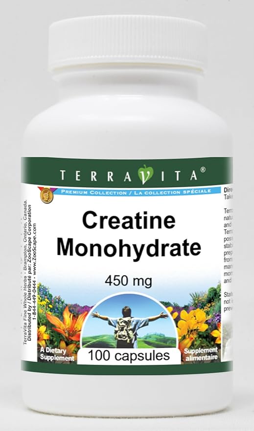 Creatine Monohydrate - 450 mg (100 Capsules ZIN: 510887) - 3 Pack